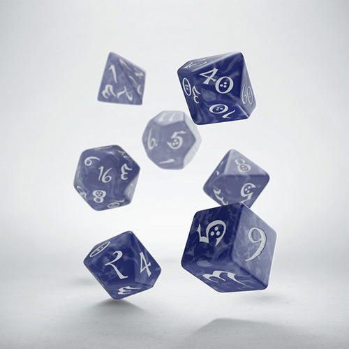Set Dadi Classici RPG - Cobalto, Bianco