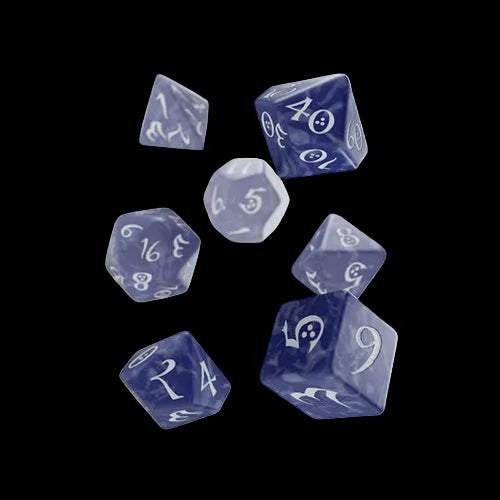 Set Dadi Classici RPG - Cobalto, Bianco