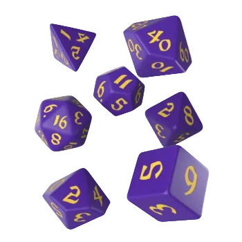 Set Dadi Classici Runici - Viola, Giallo