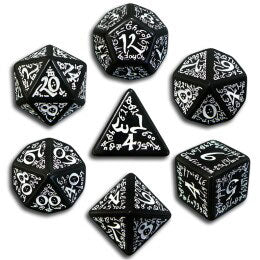 Set Dadi Elfici - Nero, Bianco
